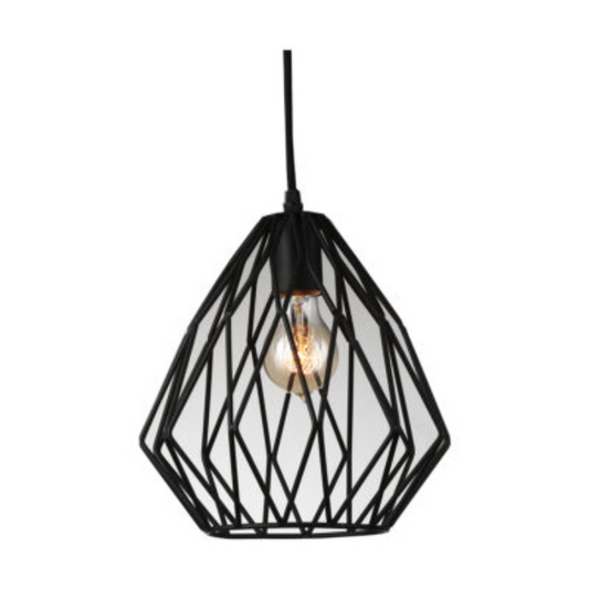 Synerji Matt Black Metal Pendant Light – ES, IP20