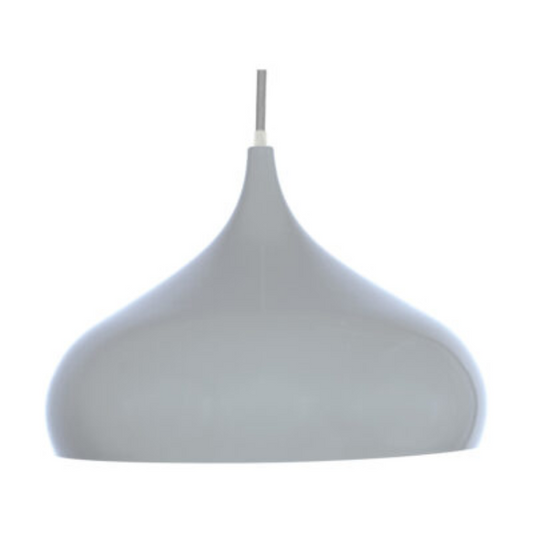 Synerji Metal & Wood Pendant Light – ES, IP20, White/Grey