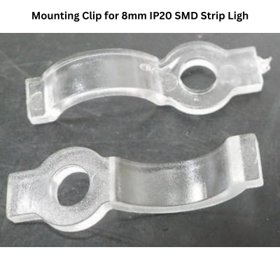 Synerji Mounting Clip for 8mm IP20 SMD LED Strip Light – Transparent