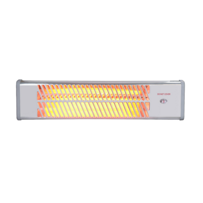 Synerji Quartz Bathroom Heater – front view with heating elements glowing