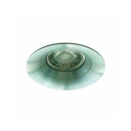 Synerji Recessed Tilt Downlight – IP20, White/Silver Brush