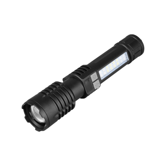 Synerji Rechargeable LED Torch with Zoom – P50 LED, 800mAh, USB-C