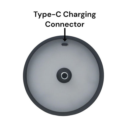 Rechargeable Tall Table Lamp – top view showing the Type-C charging connector