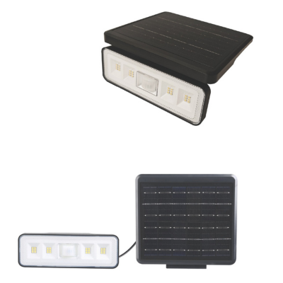 Synerji Rectangular Solar LED Wall Light with Sensor – 8W, 1000lm, IP54, Black