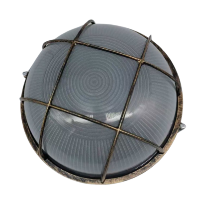 Synerji Round Aluminium Bulkhead – dark version with grid