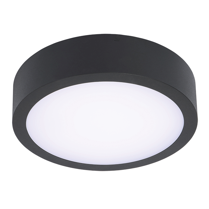 Synerji Round LED Bulkhead – black bulkhead, unlit