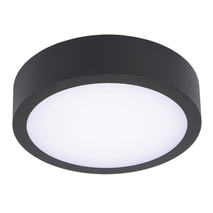Synerji Round LED Bulkhead – black bulkhead, unlit