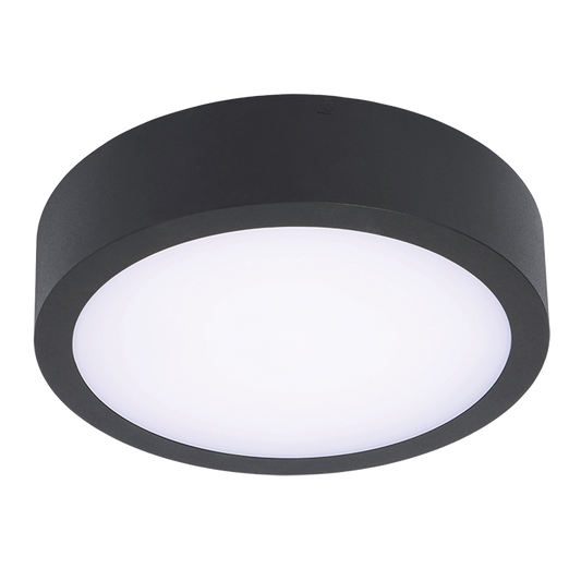 Synerji Round LED Bulkhead – black bulkhead, unlit