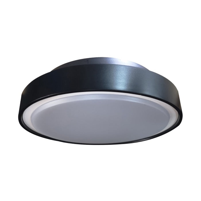Synerji Round LED Bulkhead – black version, unlit