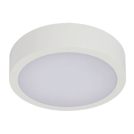 Synerji Round LED Bulkhead – white bulkhead, unlit