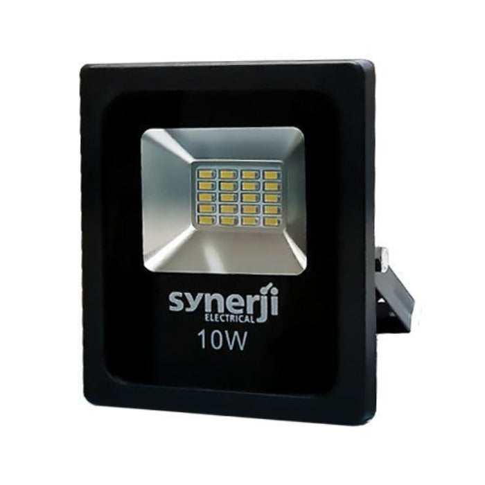Synerji Slim LED Floodlight – 10W/20W/30W, IP65, 3000K/4000K/6000K, Black