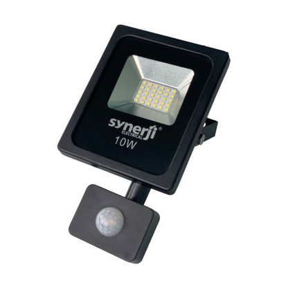 Synerji Slim LED Floodlight with PIR Sensor – 10W unit with PIR sensor