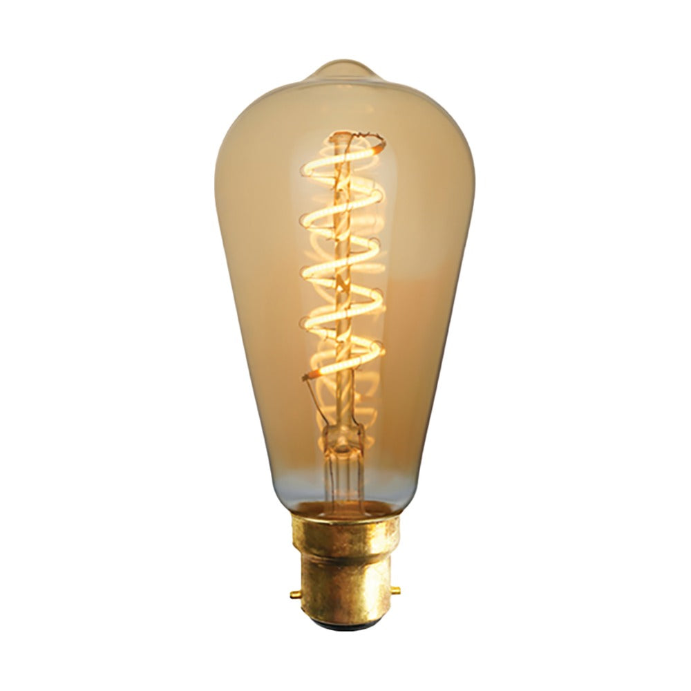 ST64 Deco Filament LED Bulb – Amber B22 – Synerji