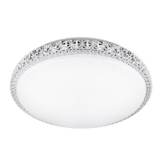 Synerji Starlight LED Ceiling Fitting with Crystal Ring – 32W, 3-Level Dimming, IP20