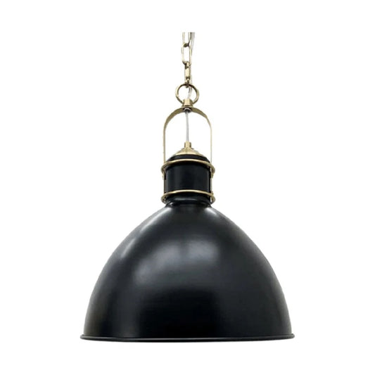 Veluah Metal Pendant Light – Black & Gold, E27, Ø30cm × H43cm (Excl. Lamp)